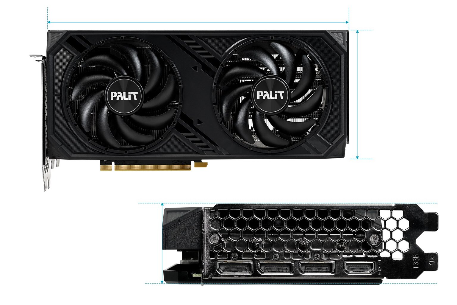 Palit GeForce RTX 4070 Super Dual OC (NED407SS19K9-1043D) kaina ir informacija | Vaizdo plokštės (GPU) | pigu.lt