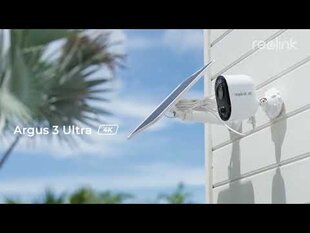 Reolink Argus 3 Ultra su dviejų juostų Wi-Fi 8 MP, 4K, spalvotas naktinis matymas цена и информация | Камеры видеонаблюдения | pigu.lt