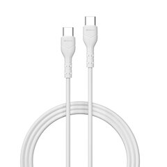 Devia cable Kintone USB-C - USB-C 1,0 m 3A white цена и информация | Кабели для телефонов | pigu.lt