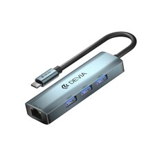 Devia USB-C/4xUSB3.0, 0.1 m kaina ir informacija | Kabeliai ir laidai | pigu.lt