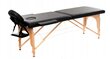 Sulankstomas masažo stalas Atlas Sport, 186x61cm, juodas цена и информация | Masažo reikmenys | pigu.lt