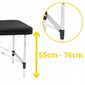 Sulankstomas masažo stalas 4Fizjo, 185x60cm, juodas kaina ir informacija | Masažo reikmenys | pigu.lt