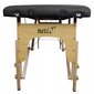 Sulankstomas masažo stalas Inne, 185x60cm, juodas kaina ir informacija | Masažo reikmenys | pigu.lt