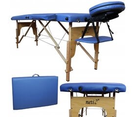 Складной массажный стол Atlas Sport, 211x60 см, синий цена и информация | Аксессуары для массажа | pigu.lt