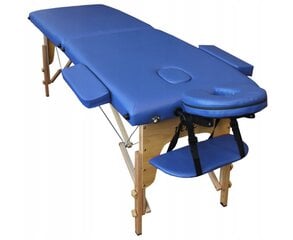 Sulankstomas masažo stalas Atlas Sport, 211x60cm, mėlynas kaina ir informacija | Masažo reikmenys | pigu.lt