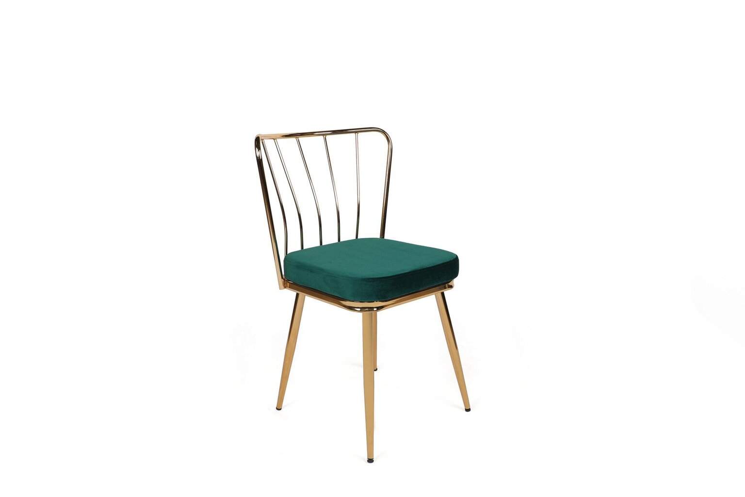 2-dalių kėdžių komplektas Asir, žalias/auksinis цена и информация | Virtuvės ir valgomojo kėdės | pigu.lt
