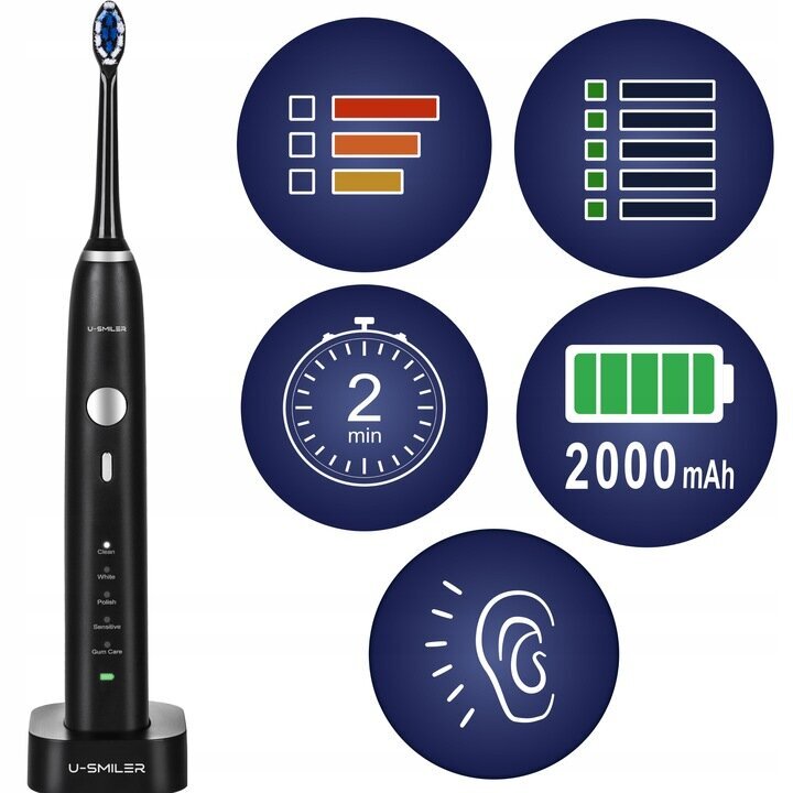 U-Smiler Sonic H6P kaina ir informacija | Elektriniai dantų šepetėliai | pigu.lt