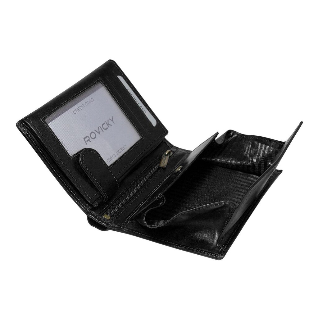 Vyriška piniginė Rovicky N62-RVTP RFID - Juoda, raudona kaina ir informacija | Vyriškos piniginės, kortelių dėklai | pigu.lt