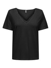 Only marškinėliai moterims, juodi kaina ir informacija | Marškinėliai moterims | pigu.lt