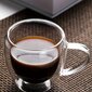 Dvigubo stiklo kavos puodelis цена и информация | Taurės, puodeliai, ąsočiai | pigu.lt