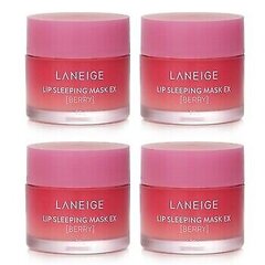 Маска для губ Laneige Lip Sleeping Mask Ex Berry, 4 x 20 г цена и информация | Маски для лица, патчи для глаз | pigu.lt