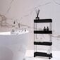 Mobili lentyna ant ratukų Mensen, 85x38x13 cm, juoda kaina ir informacija | Virtuvės baldų priedai | pigu.lt