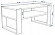 Kavos staliukas Perfektciecie Karo2, 92x54x45 cm, rudas/juodas цена и информация | Kavos staliukai | pigu.lt