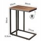 Šoninis kavos staliukas STL06, 35x50x54 cm, rudas kaina ir informacija | Kavos staliukai | pigu.lt