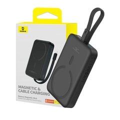 Powerbank Baseus Magnetic Mini 10000mAh 30W MagSafe (black) цена и информация | Зарядные устройства Power bank | pigu.lt