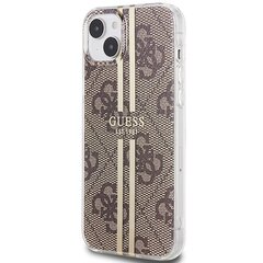 Guess GUHCP15MH4PSEGW iPhone 15 Plus | 14 Plus 6.7" brązowy|brown hardcase IML 4G Gold Stripe цена и информация | Чехлы для телефонов | pigu.lt