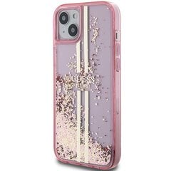 Guess GUHCP15MLFCSEGP iPhone 15 Plus | 14 Plus 6.7" różowy|pink hardcase Liquid Glitter Gold Stripes цена и информация | Чехлы для телефонов | pigu.lt