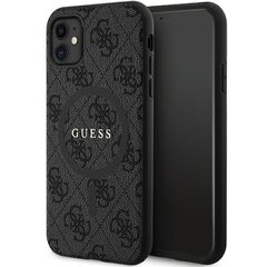 Guess GUHMN61G4GFRK iPhone 11 6.1" | Xr czarny|black hardcase 4G Collection Leather Metal Logo MagSafe цена и информация | Чехлы для телефонов | pigu.lt