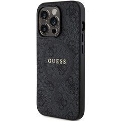 Guess GUHMP13LG4GFRK iPhone 13 Pro | 13 6.1" czarny|black hardcase 4G Collection Leather Metal Logo MagSafe цена и информация | Чехлы для телефонов | pigu.lt