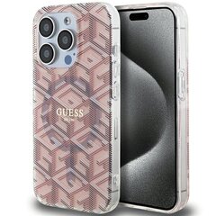 Guess GUHMP15XHGCUSTGP iPhone 15 Pro Max 6.7" różowy|pink hardcase IML GCube MagSafe цена и информация | Чехлы для телефонов | pigu.lt