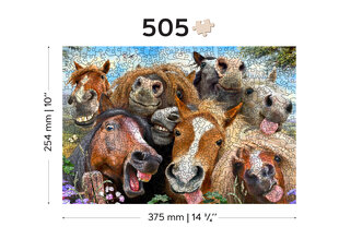 Medinė dėlionė Wooden Puzzle Horsing Around – 505 pcs kaina ir informacija | Dėlionės (puzzle) | pigu.lt