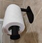 Nerūdijančio plieno tualetinio popieriaus laikiklis juodas kaina ir informacija | Vonios kambario aksesuarai | pigu.lt