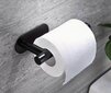 Nerūdijančio plieno tualetinio popieriaus laikiklis juodas kaina ir informacija | Vonios kambario aksesuarai | pigu.lt
