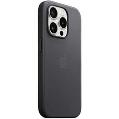 Тканевый чехол FineWoven с MagSafe для iPhone 15 Pro Max, черный цена и информация | Чехлы для телефонов | pigu.lt