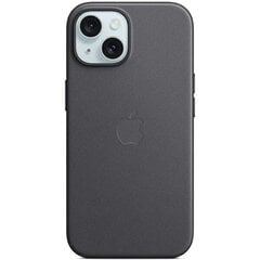 Тканевый чехол FineWoven с MagSafe для iPhone 15, черный цена и информация | Чехлы для телефонов | pigu.lt