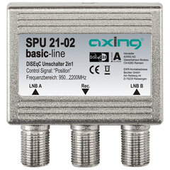 AXING SPU 21-02 внешний конвертерный переключатель 2/1 Diseqc 2.0 цена и информация | ТВ-антенны и аксессуары к ним | pigu.lt