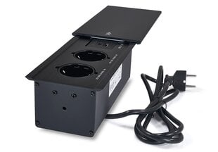 Įleidžiamas stalinis skirstytuvas Multibox 3, juodas kaina ir informacija | Elektros jungikliai, rozetės | pigu.lt