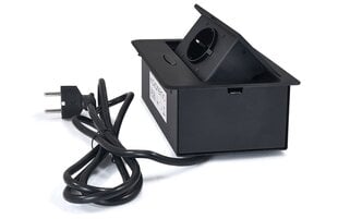 Встраиваемая настольная розетка, 1x розетка 230V Multibox 4, черный цена и информация | Выключатели, розетки | pigu.lt
