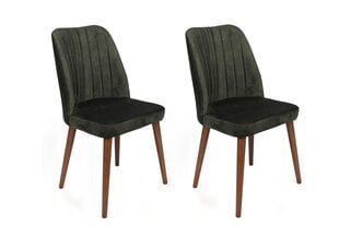 Набор стульев Асир, зеленый/коричневый, 2 шт. цена и информация | Стулья для кухни и столовой | pigu.lt