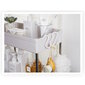 Plastikinė laikymo lentyna ant ratukų vonios kambariui IVY Home SH1 87x40x13cm Balta kaina ir informacija | Vonios kambario aksesuarai | pigu.lt