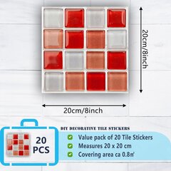 Интерьерная наклейка Мозаика в сборе, 20 шт., 20х20 см цена и информация | Интерьерные наклейки | pigu.lt
