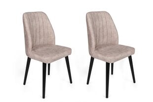 2-ių dalių kėdžių komplektas Asir, rožinis/juodas kaina ir informacija | Virtuvės ir valgomojo kėdės | pigu.lt