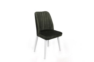 2-ių dalių kėdžių komplektas Asir, žalias/baltas kaina ir informacija | Virtuvės ir valgomojo kėdės | pigu.lt