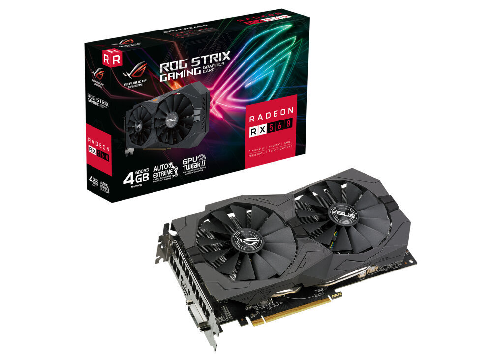 Prekė su pažeidimu.Asus ROG Strix Radeon RX 560 4GB GDDR5 (90YV0HV0-M0NA00) kaina ir informacija | Prekės su pažeidimu | pigu.lt