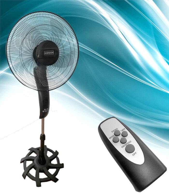 Ventiliatorius su nuotolinio valdymo pultu Gordon 70W, juodas цена и информация | Ventiliatoriai | pigu.lt