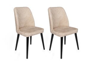 Набор из 2 стульев Asir, 50x90x49 см, бежевый/черный цена и информация | Стулья для кухни и столовой | pigu.lt