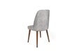 2-ių dalių kėdžių komplektas Asir, 50x90x49 cm, pilkas/rudas kaina ir informacija | Virtuvės ir valgomojo kėdės | pigu.lt