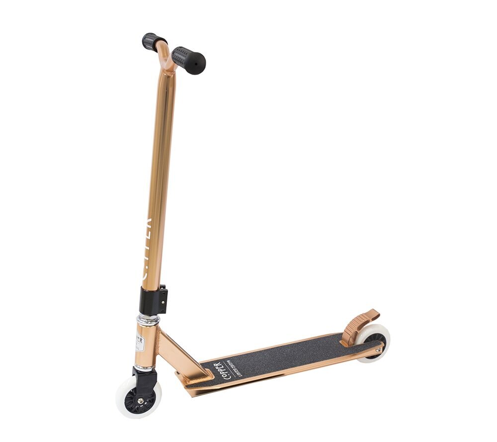 Dviratis paspirtukas Copper Stunt Scooter Limited Edition, juodas/auksinis kaina ir informacija | Paspirtukai | pigu.lt