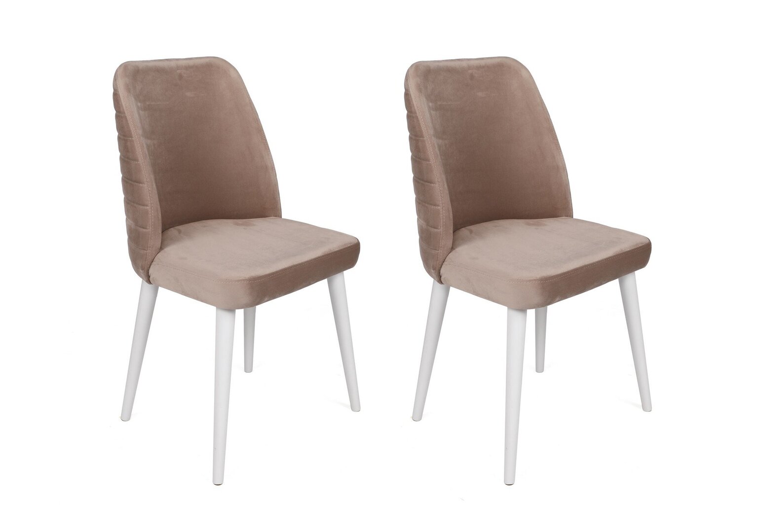2-ių dalių kėdžių komplektas Asir, 50x90x49 cm, smėlio/baltas kaina ir informacija | Virtuvės ir valgomojo kėdės | pigu.lt