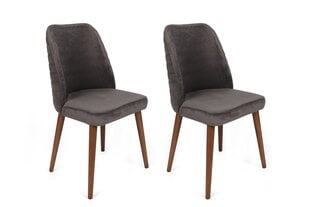 Набор из 2 стульев Asir, 50x90x49 см, серый/коричневый цена и информация | Стулья для кухни и столовой | pigu.lt