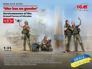 Klijuojamas modelis ICM 35755 War has no gender Servicewomen of the Armed Forces of Ukraine 1/35 цена и информация | Склеиваемые модели | pigu.lt