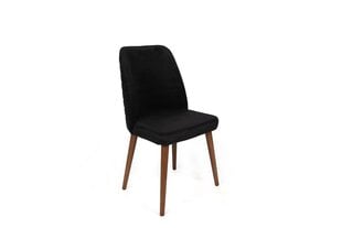 2-ių dalių kėdžių komplektas Asir, 50x90x49 cm, juodas/rudas kaina ir informacija | Virtuvės ir valgomojo kėdės | pigu.lt
