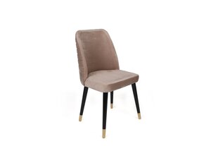 2-ių dalių kėdžių komplektas Asir, smėlio/juodas/auksinis kaina ir informacija | Virtuvės ir valgomojo kėdės | pigu.lt