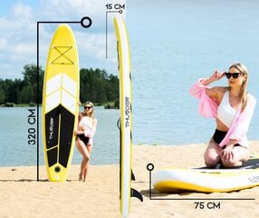 Pripučiama irklentė Thunder Coast-Yellow 320 цена и информация | SUP доски, водные лыжи, водные аттракционы | pigu.lt