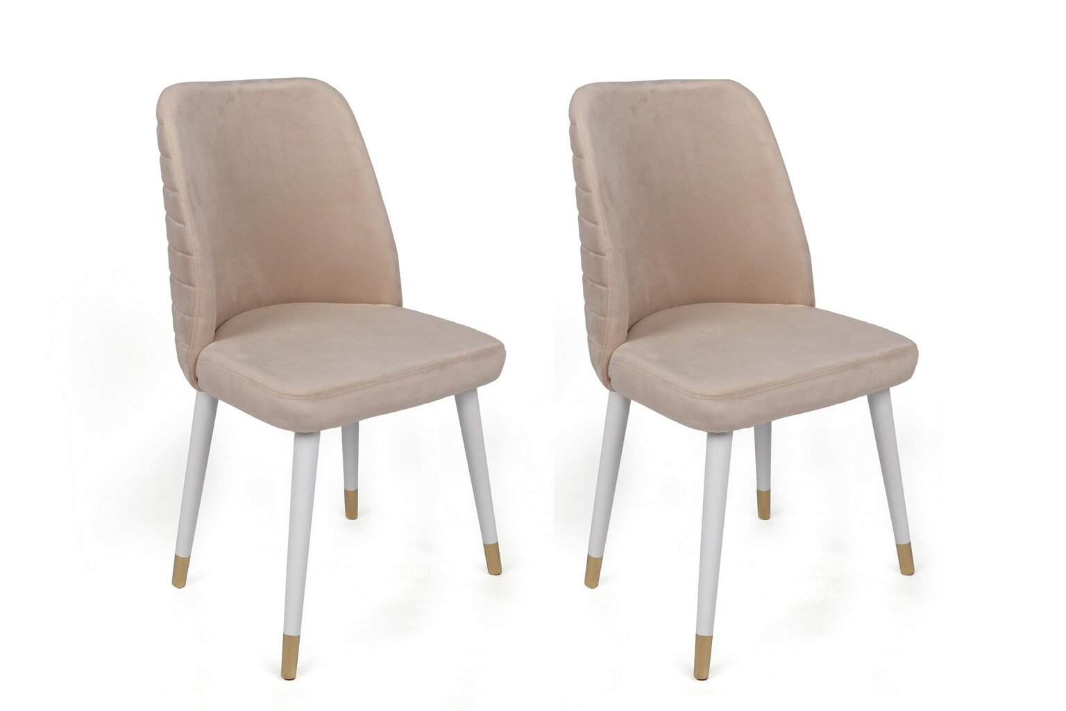 2-ių dalių kėdžių komplektas Asir, rožinis/baltas/auksinis цена и информация | Virtuvės ir valgomojo kėdės | pigu.lt