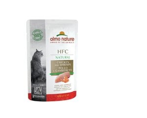 Дополнительный корм для кошек Almo Nature HFC Natural, курица с креветками, 24x55 г. цена и информация | Консервы для кошек | pigu.lt